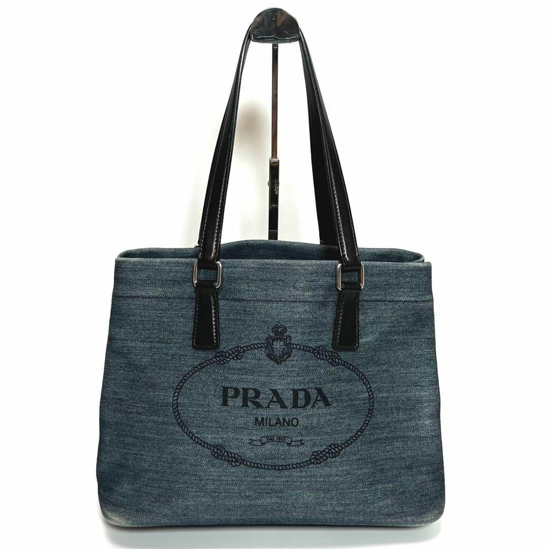 【美品】 PRADA デニム トートバッグ ハンドバッグ 1BG356