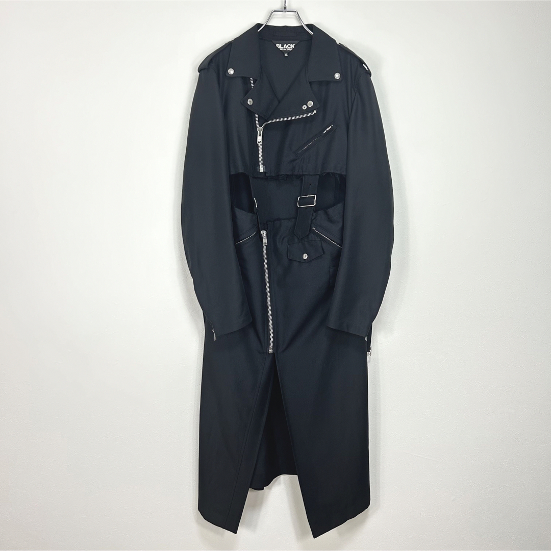 BLACK COMME des GARCONS ライダースベスト　ロング