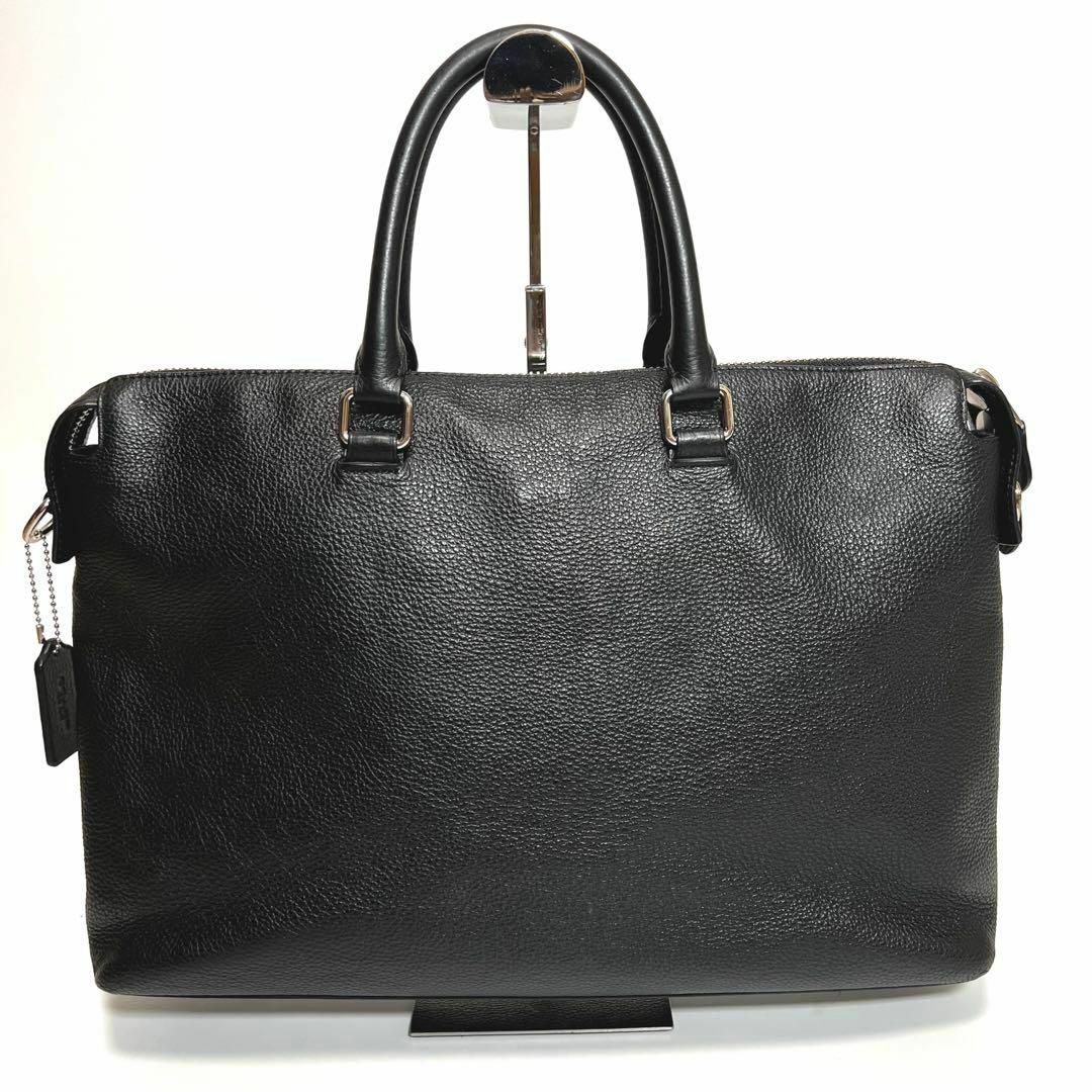 美品】 COACH レザー 89954 仕事 ビジネスバッグ ブラック-