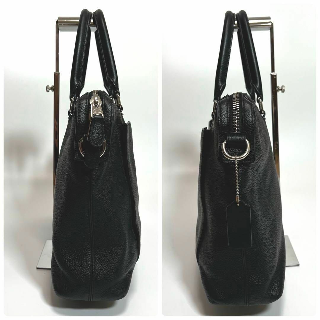 美品】 COACH レザー 89954 仕事 ビジネスバッグ ブラック-