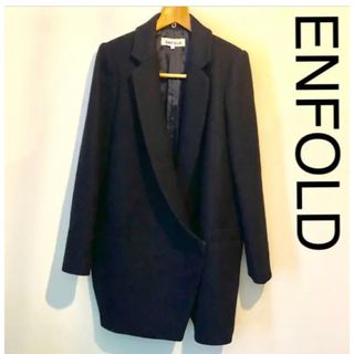 ENFOLD - enfoldトップリバーチェスターコート36黒完売品