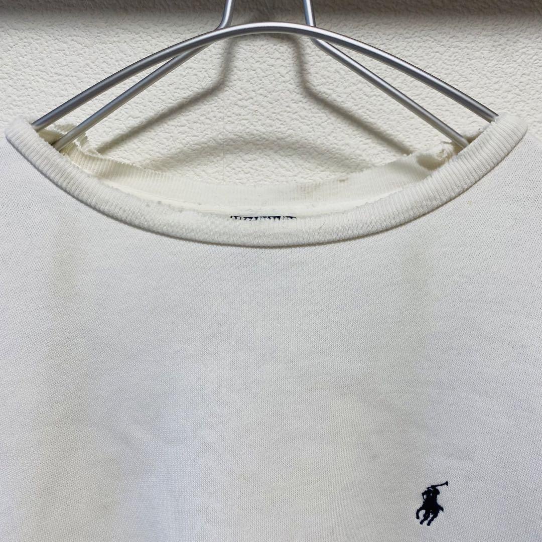 POLO RALPH LAUREN(ポロラルフローレン)の一点物　90年代ビンテージ　ポロバイラルフローレン　ボロスウェット メンズのトップス(スウェット)の商品写真