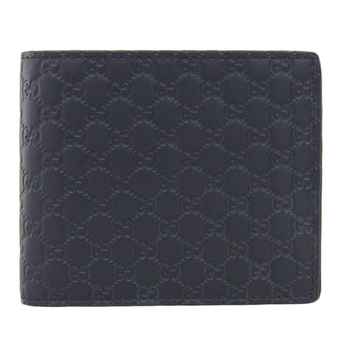 Gucci - 【中古】Gucci グッチ マイクログッチシマ レザー 二つ折り