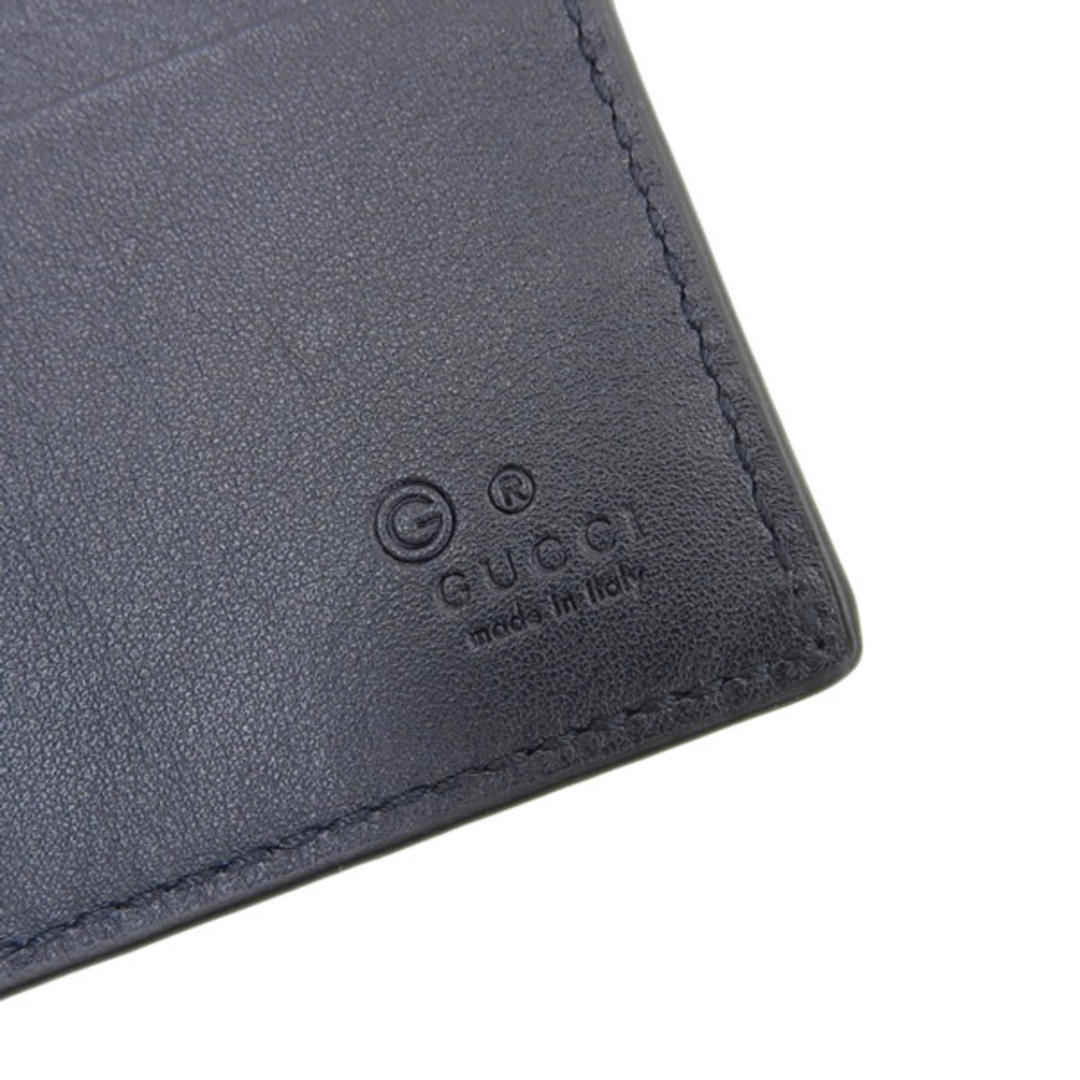 Gucci - 【中古】Gucci グッチ マイクログッチシマ レザー 二つ折り