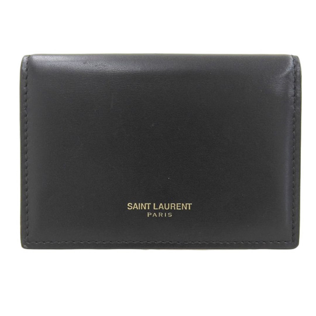 【中古】SAINT LAURENT サンローラン レザー カードケース 名刺入れ - ブラック gy | フリマアプリ ラクマ