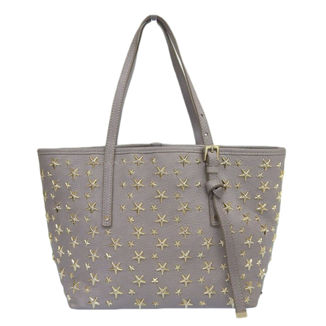 JIMMY CHOO ジミーチュウ レザー スタースタッズ トートバッグ