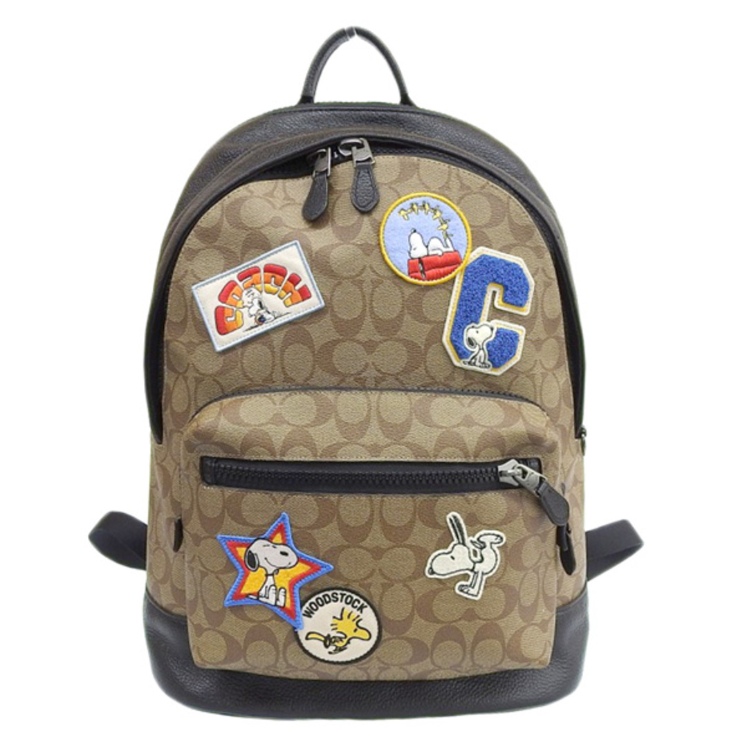 COACH - 【中古】COACH コーチ スヌーピーコラボ レザー シグネチャー ...