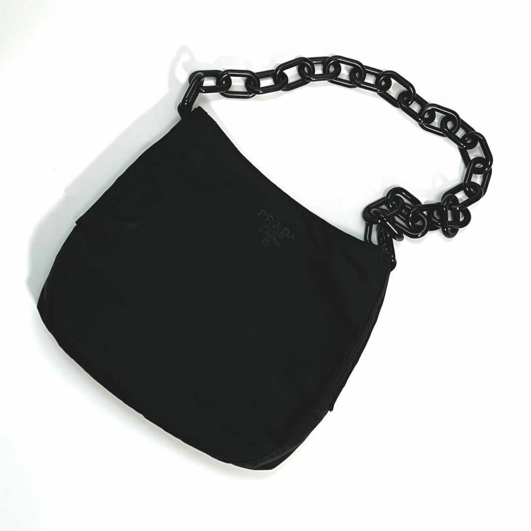 【極美品】 PRADA ナイロン チェーンショルダー ショルダーバッグ 白タグ付 | フリマアプリ ラクマ