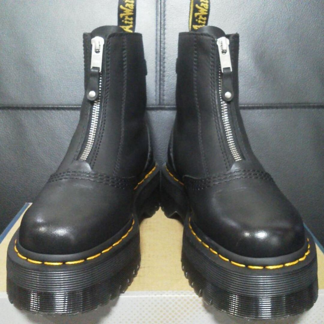 ブラックサイズ【極美品】Dr.Martens JETTA UK3 黒 厚底 フロントジップ