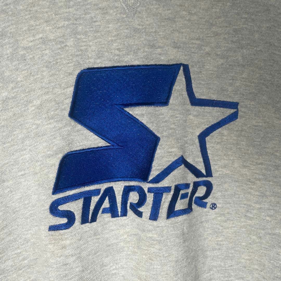 STARTER 極太アーム 大きめ海外Lサイズ ジップアップパーカー 刺繍ロゴ