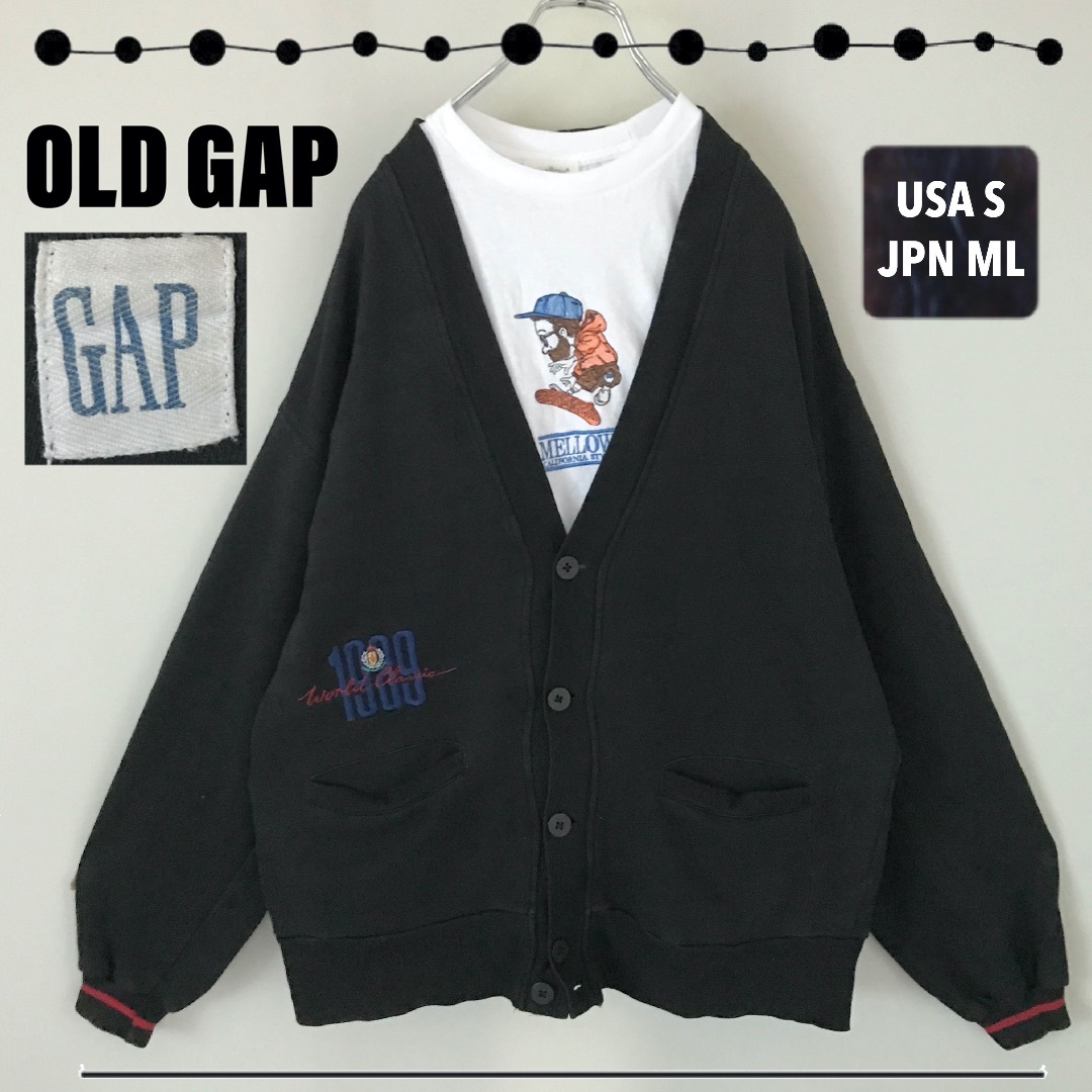 OLD GAP 90sVTG★スウェットカーディガン★刺繍エンブレム | フリマアプリ ラクマ OLD GAP 90sVTG★スウェットカーディガン★刺繍エンブレム
