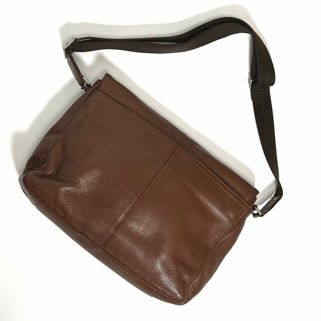 極美品】 COACH ショルダーバッグ ブラウン F70423 本革 レザー