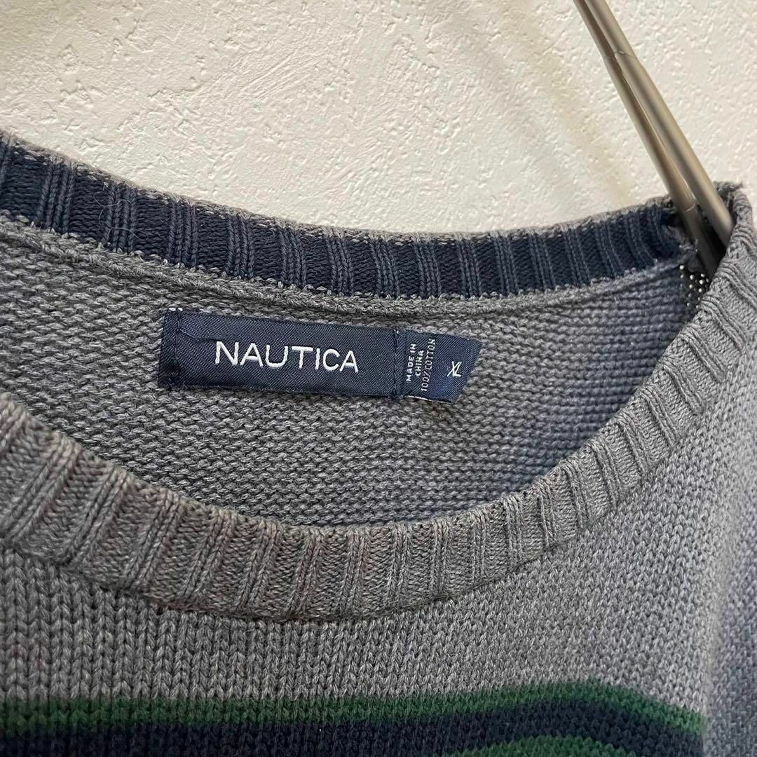 NAUTICA ノーティカ 　ニット　セーター  XL  大きめ　ボーダー