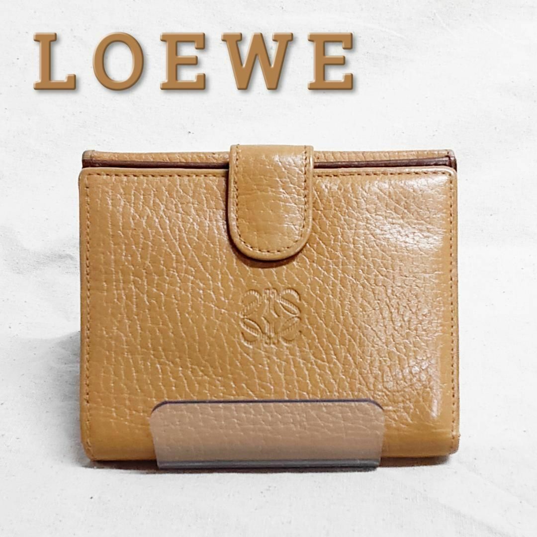 LOEWE ロエベ ナッパ 二つ折り財布 黒 - 小物