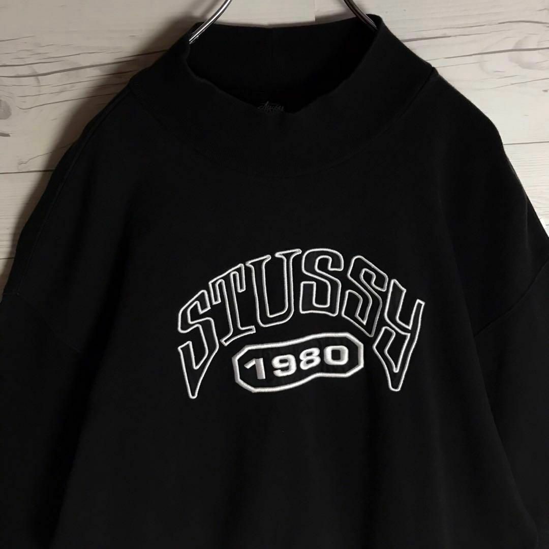 STUSSY - 【希少デザイン】ステューシー スウェット 刺繍ロゴ