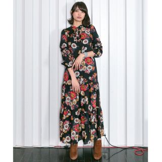 ザラ(ZARA)のZARA 花柄 ロングワンピース(ロングワンピース/マキシワンピース)