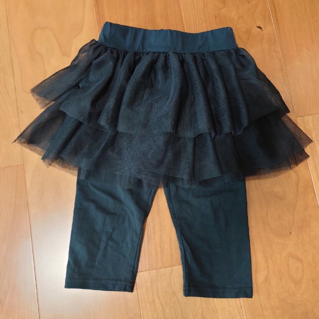 チュチュスカッツ　6分丈　110　ブラック キッズ/ベビー/マタニティのキッズ服男の子用(90cm~)(パンツ/スパッツ)の商品写真