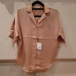 マウジー(moussy)のmoussy OPEN COLLAR SATIN SHIRT シャツ(シャツ/ブラウス(半袖/袖なし))