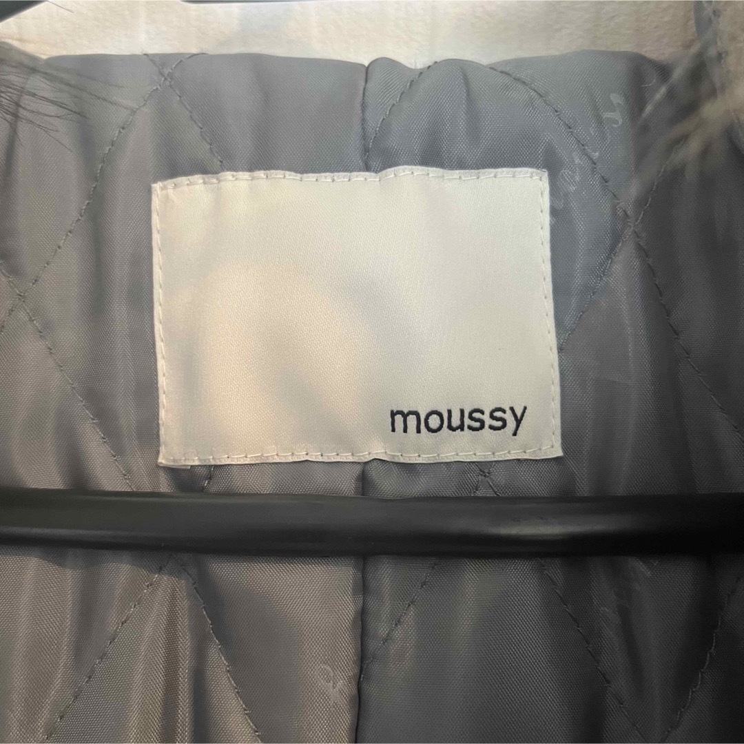 moussy(マウジー)のmoussy マウジー ダッフルコート アウター グレー フード付き 厚手 冬  レディースのジャケット/アウター(ダッフルコート)の商品写真