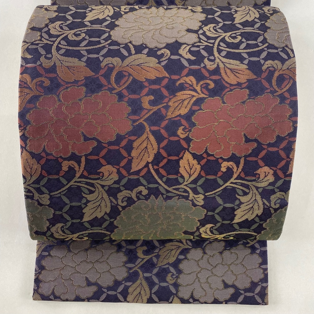 開き名古屋帯 美品 秀品 正絹 - 帯