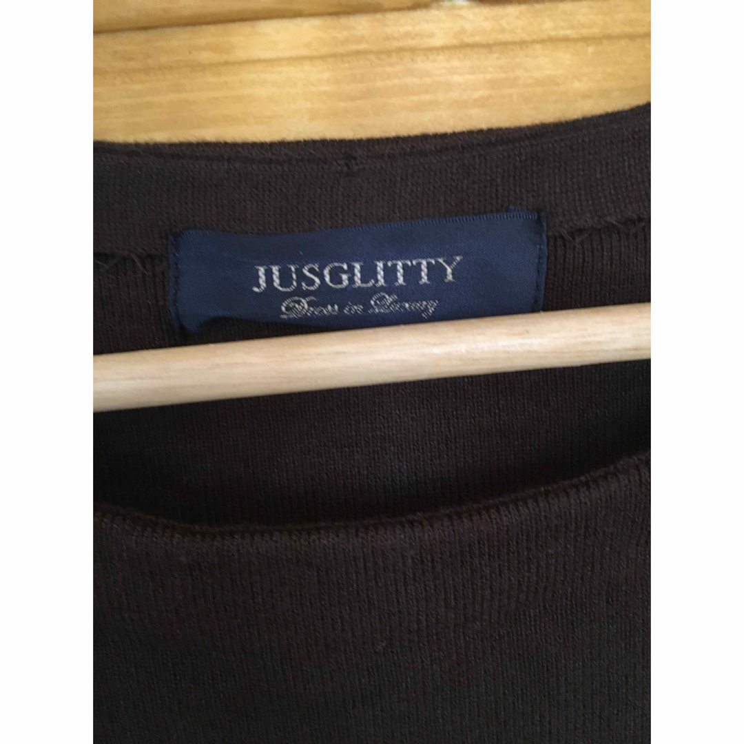 JUSGLITTY(ジャスグリッティー)の●ジャスグリッティー　ベルト付き　ニット　カットソー 　サイズ2  レディースのトップス(ニット/セーター)の商品写真