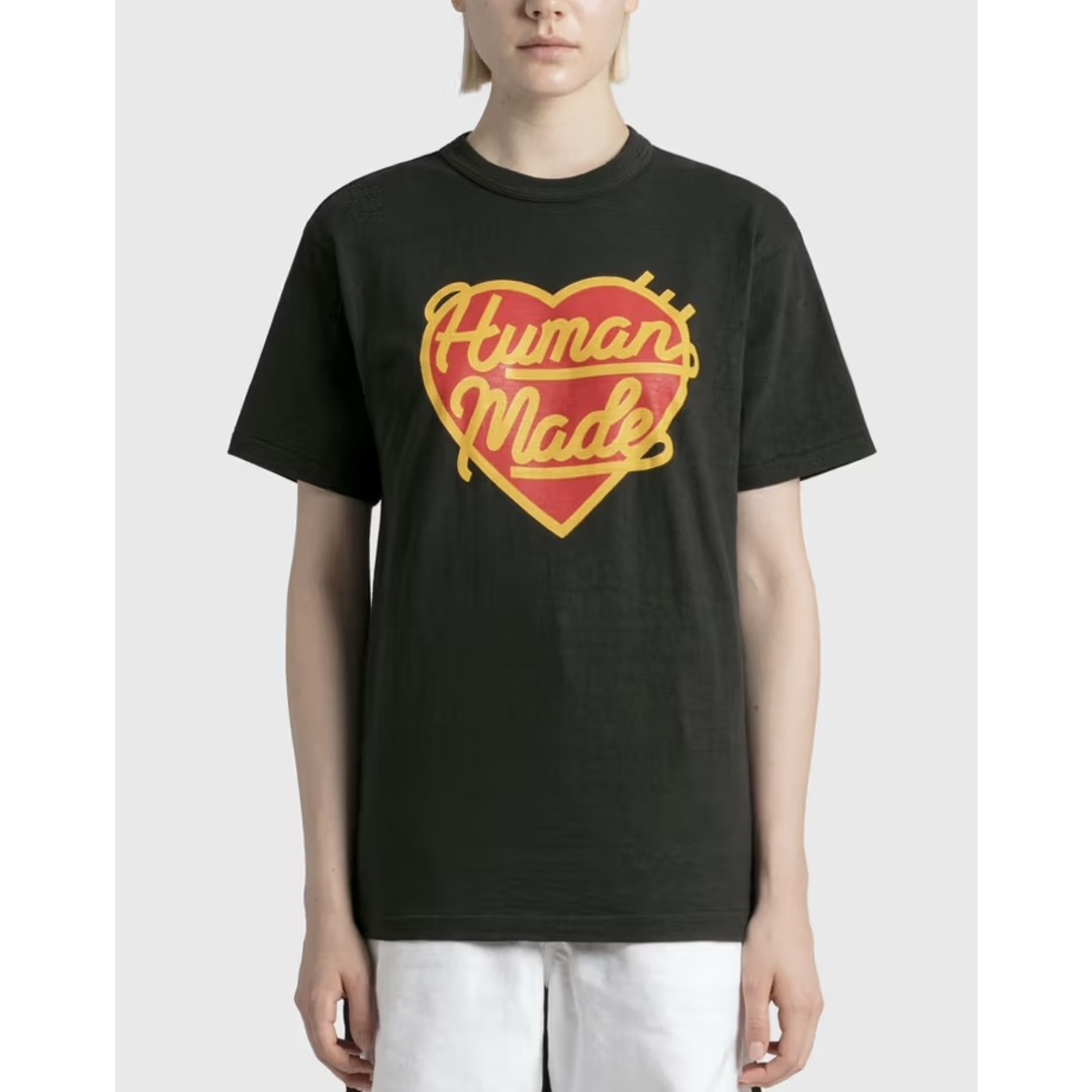 HUMAN MADE(ヒューマンメイド)のHUMAN MADE ヒューマンメイド ハートTシャツ 黒 M 良品 メンズのトップス(Tシャツ/カットソー(半袖/袖なし))の商品写真