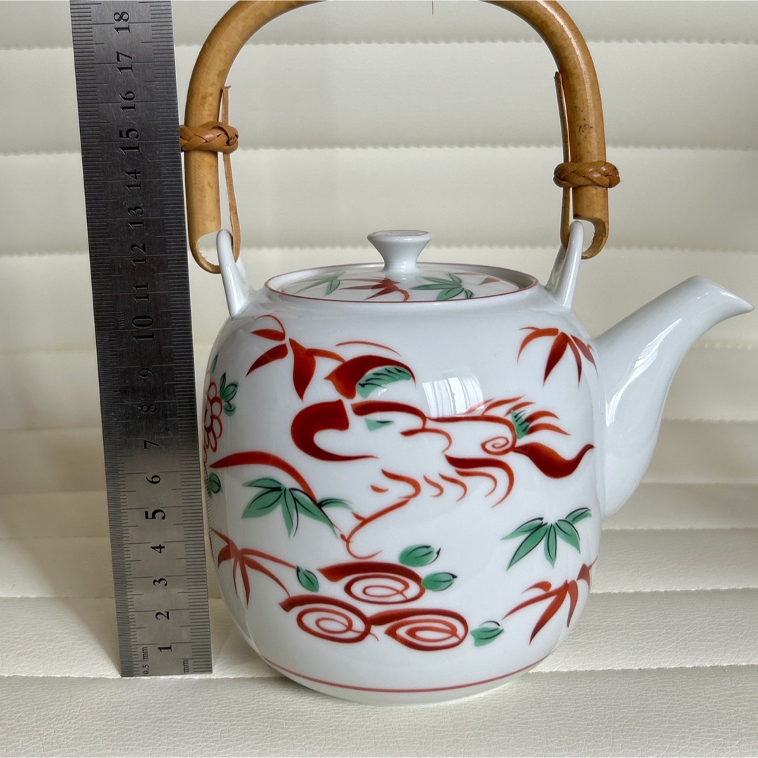 たち吉 - たち吉 茶器揃 急須 湯飲みセット 5客 湯呑み 赤絵 花鳥 色絵