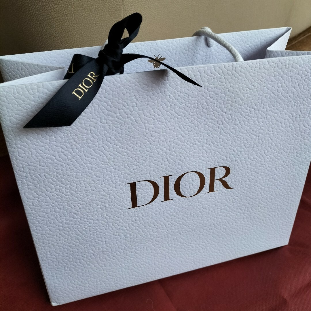 Christian Dior(クリスチャンディオール)のDIOR ネイビーリボン付きショッパー レディースのバッグ(ショップ袋)の商品写真