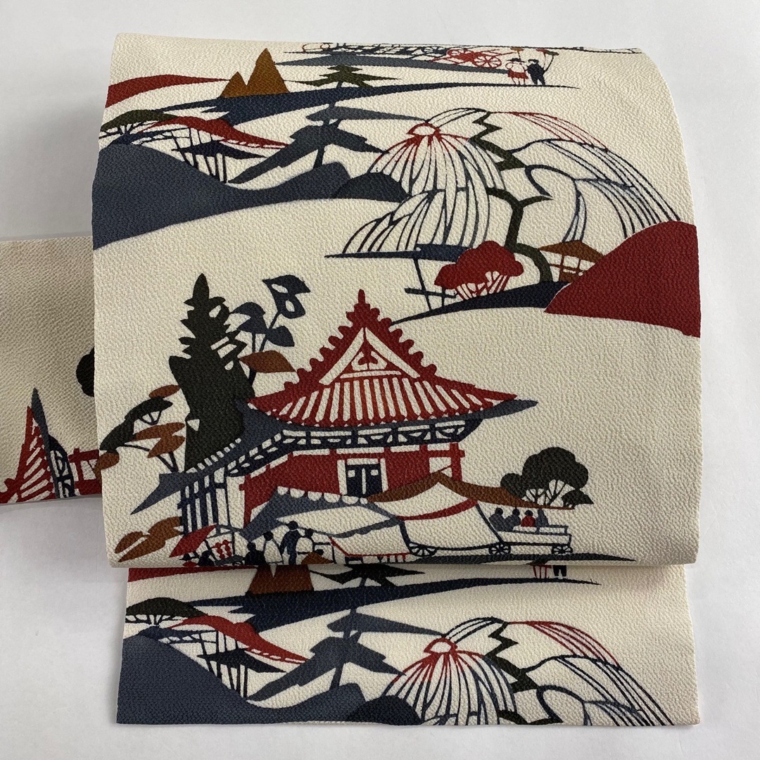 名古屋帯 美品 秀品 正絹 - 帯 名古屋帯 秀品 正絹