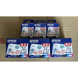 EPSON - エプソン純正インクカートリッジ IC4CL76 3箱、ICBK76 3箱