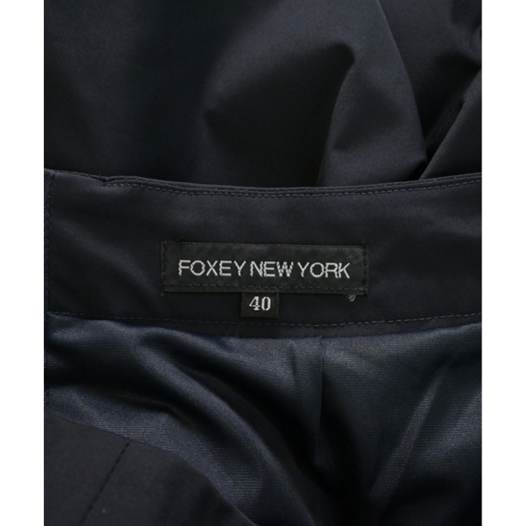 FOXEY NEW YORK - FOXEY NEWYORK ひざ丈スカート 40(M位) 濃紺 【古着