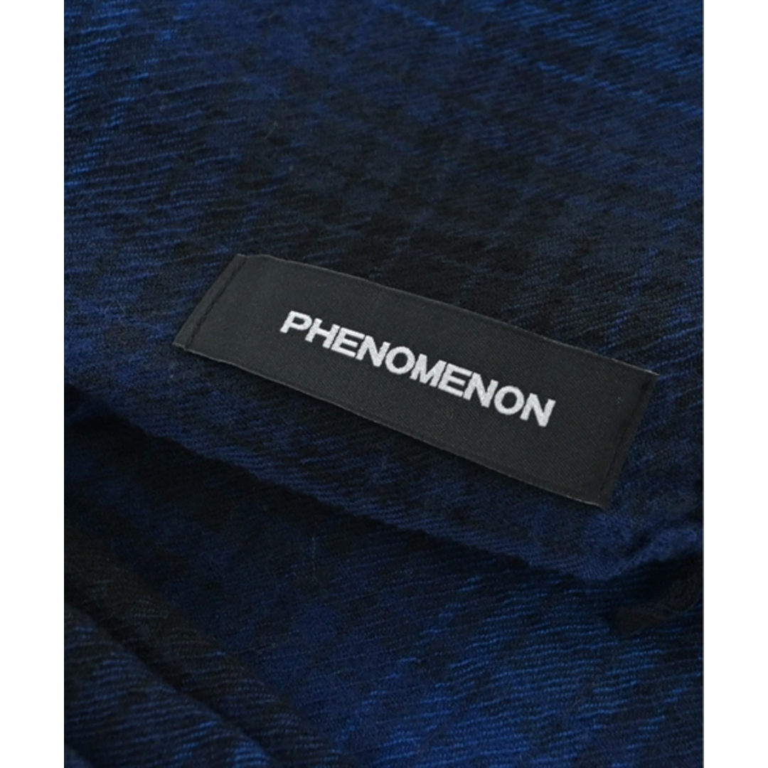 phenomenon フェノメノン マフラー - 青x黒(チェック)