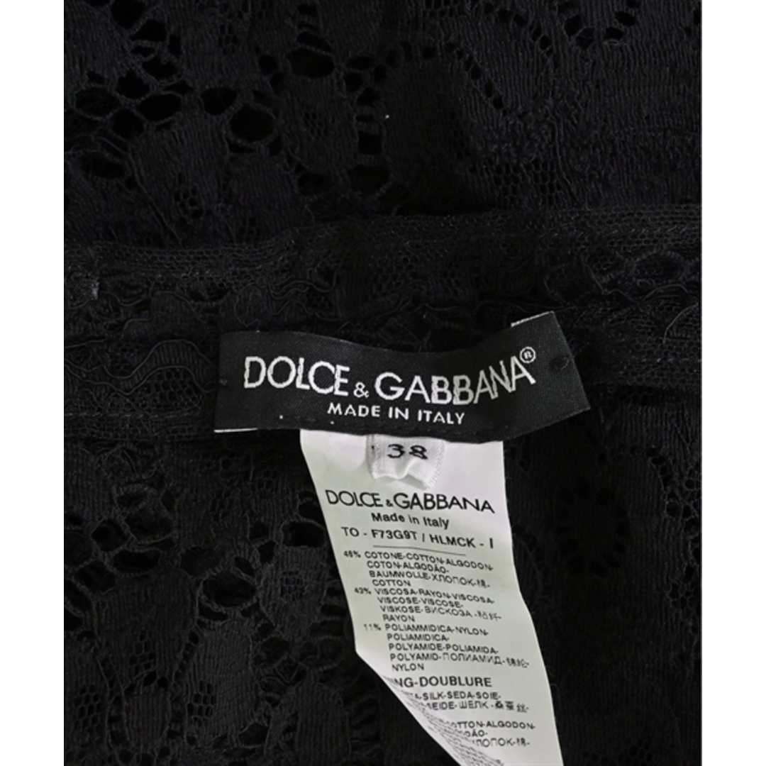 DOLCE&GABBANA カジュアルシャツ 38(S位) 黒(レース)