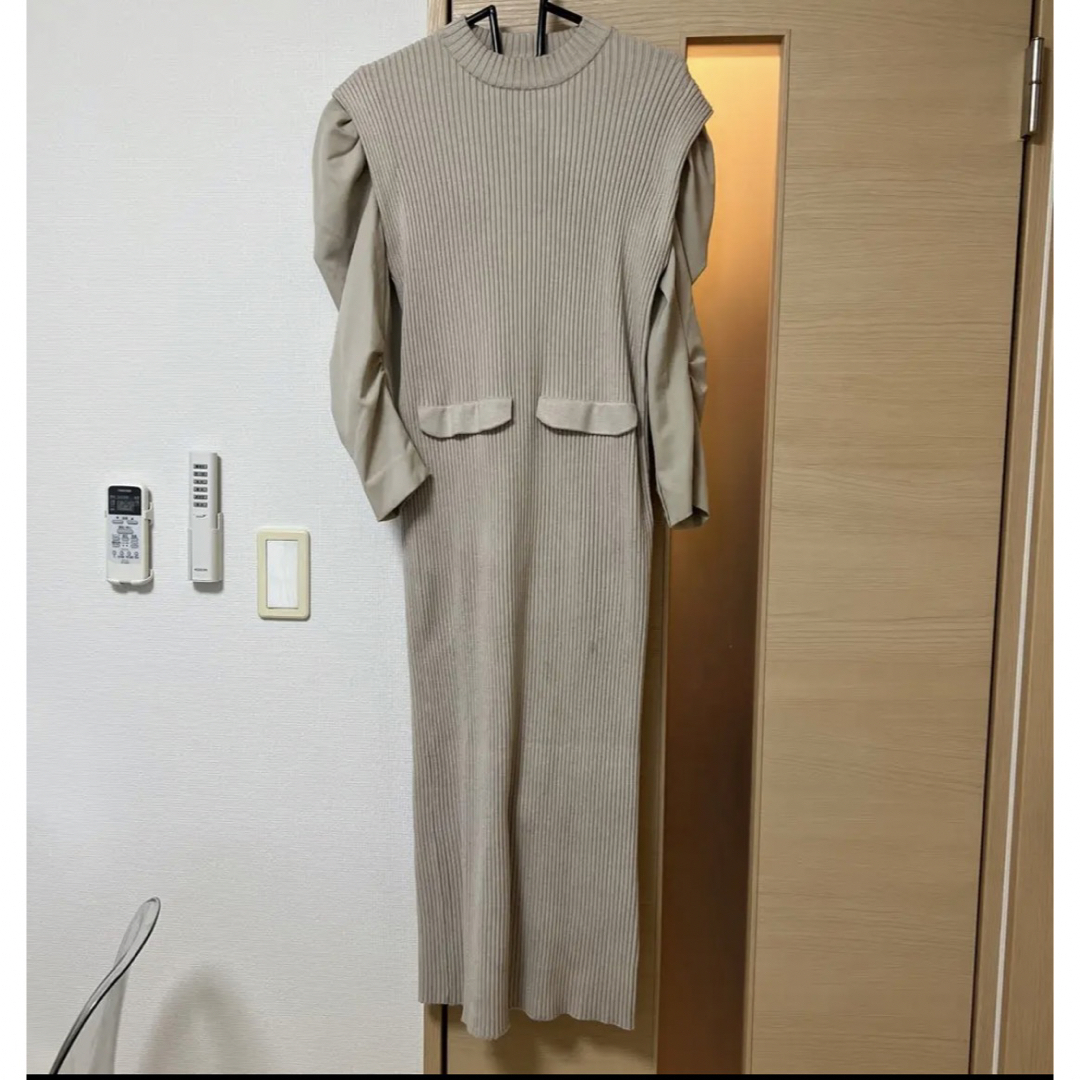 試着のみAMERI　JACKET LIKE TIGHT KNIT DRESS