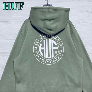 【人気デザイン】HUF ハフ　スウェット　両面プリント　ビッグロゴ　ストリート