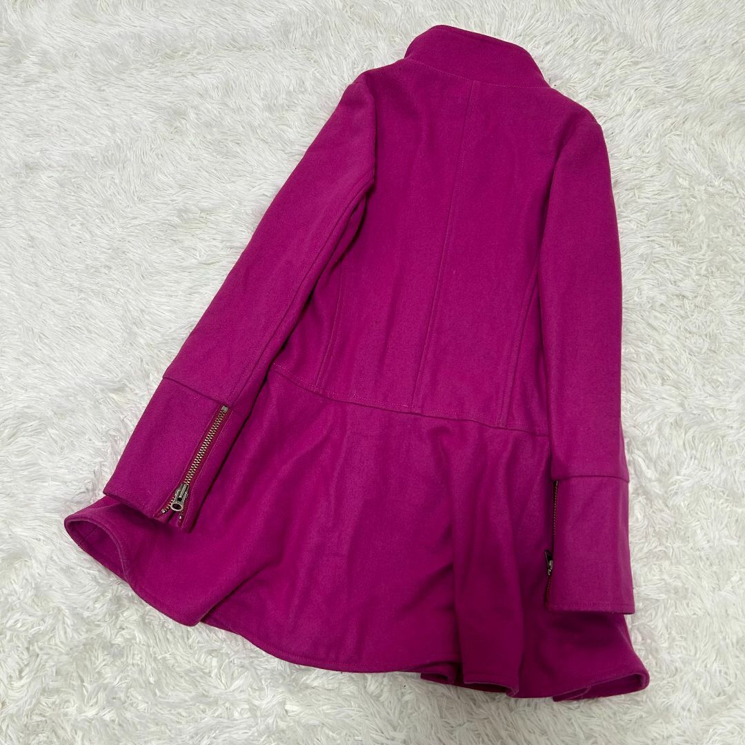 MURUA(ムルーア)のMURUA ムルーア ロングコート マーメイド ピンク ウール混 ✓2274 レディースのジャケット/アウター(ロングコート)の商品写真