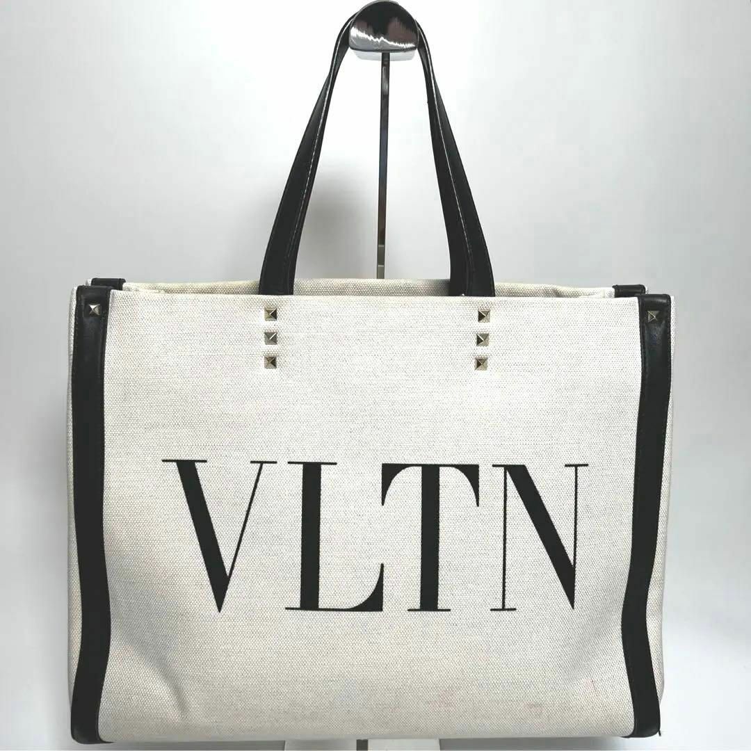 Valentino Garavani VLTN キャンバス×レザー トートバッグ