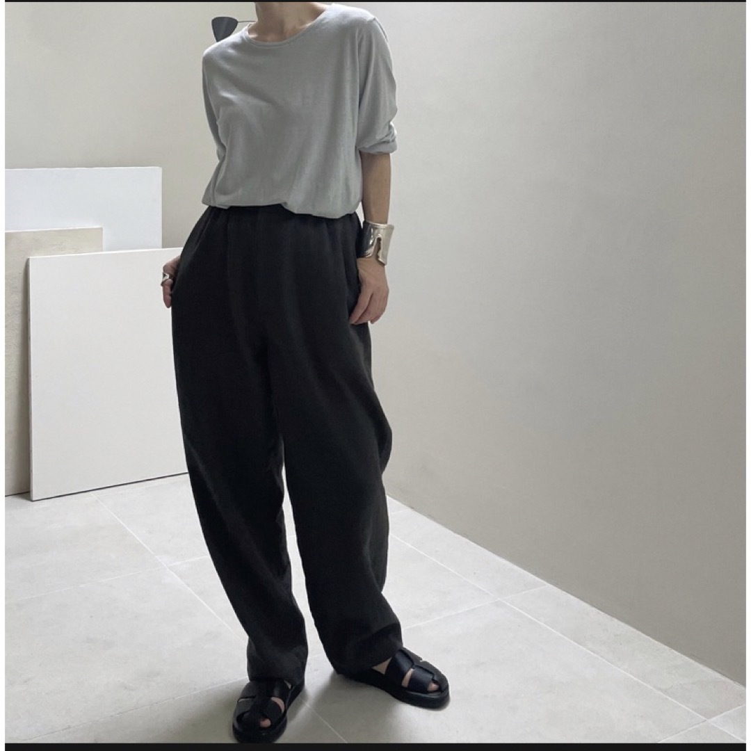 ARGUE(アギュー)のargue COTTON LINEN PREMIUM SHEER T-SHIRT レディースのトップス(Tシャツ(長袖/七分))の商品写真