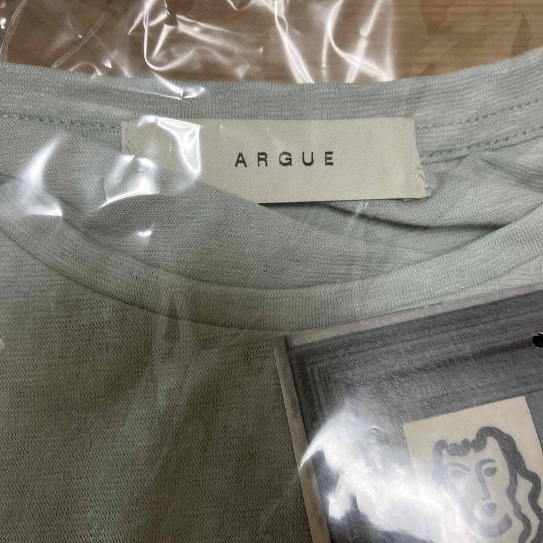 ARGUE(アギュー)のargue COTTON LINEN PREMIUM SHEER T-SHIRT レディースのトップス(Tシャツ(長袖/七分))の商品写真