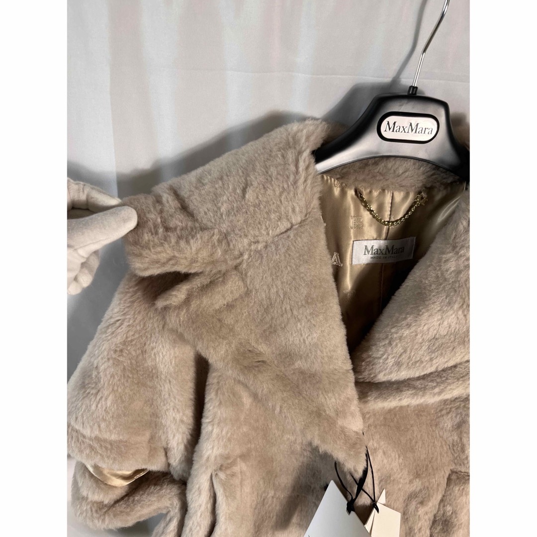 大人気!在庫限り!【MAX MARA】テディベア ケープ サンド-