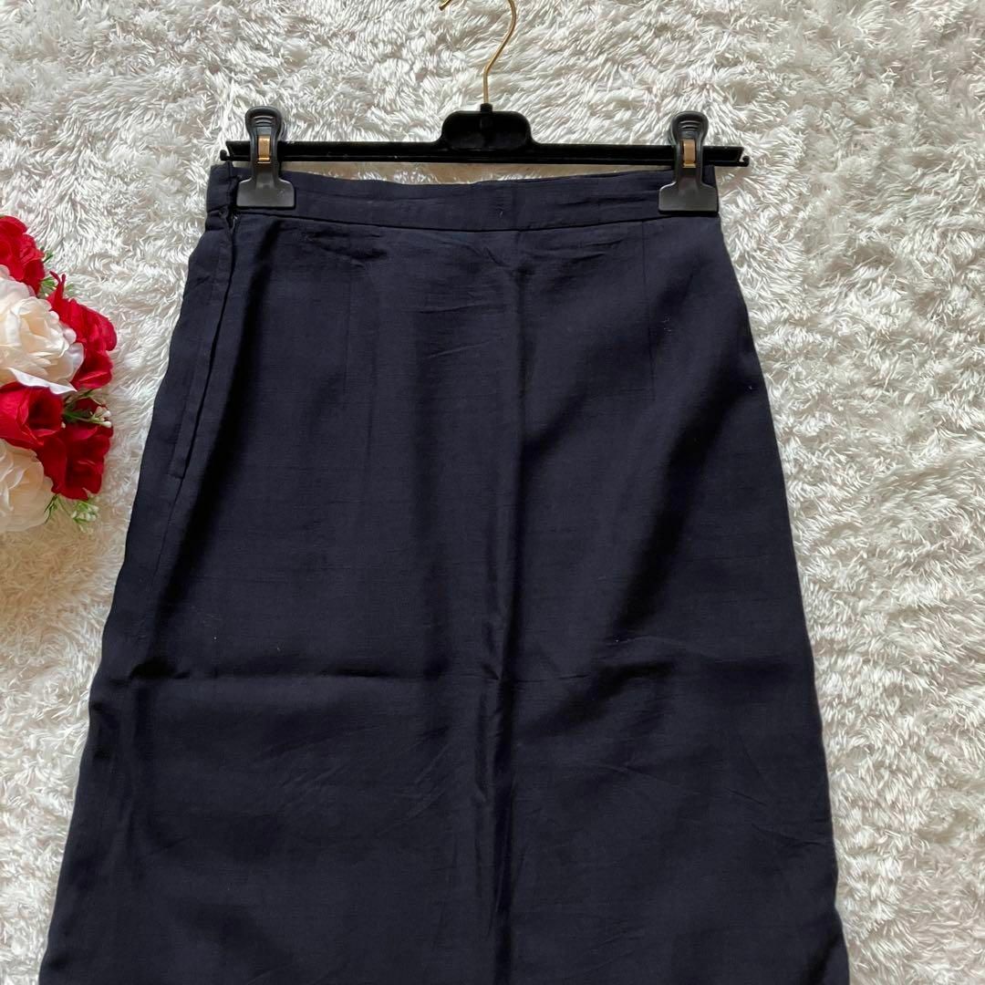 tricot COMME des GARCONS(トリココムデギャルソン)の【希少】トリココムデギャルソン　スカート　フレア　チャックジッパー　黒ネイビーM レディースのスカート(ひざ丈スカート)の商品写真