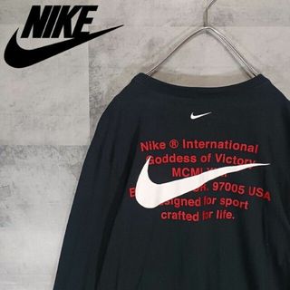 ナイキ(NIKE)のNIKE ナイキ スウッシュ ダブルスウッシュ メンズ ロンT ブラック L(Tシャツ/カットソー(七分/長袖))