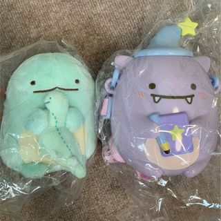 すみっコぐらし青い月夜　とかげ、もっちりぬいぐるみ＆ふぁいぶ、ポップコーンケース(キャラクターグッズ)