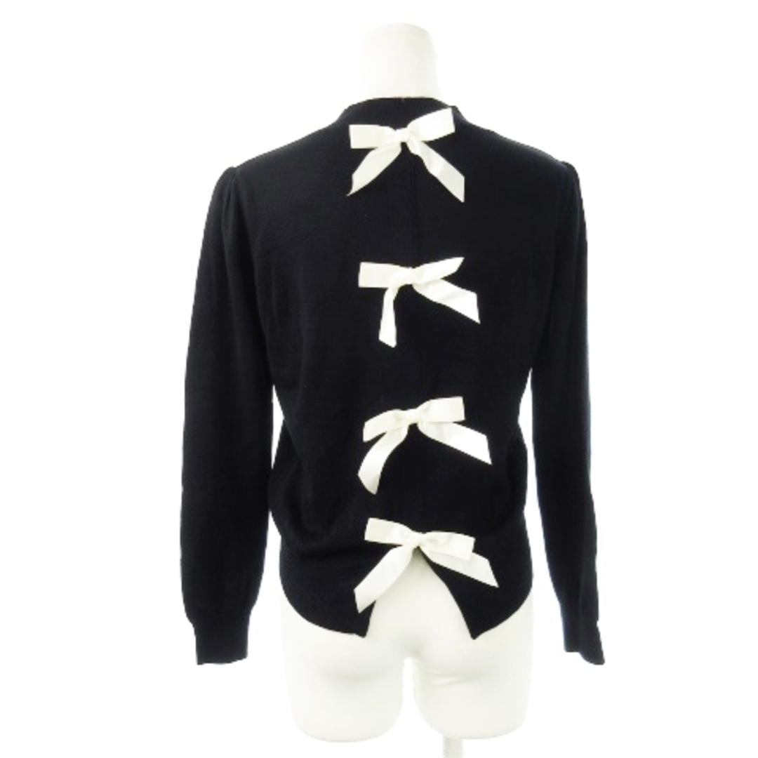 Chesty(チェスティ)のチェスティ ニット セーター 長袖 リボン刺繍 ビジュー リボン F 黒  レディースのトップス(ニット/セーター)の商品写真
