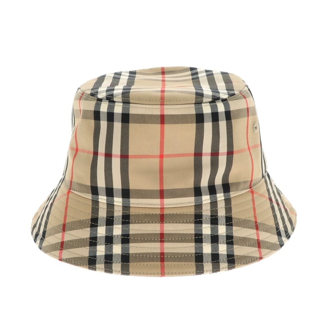 BURBERRY(バーバリー)の【中古】バーバリー BURBERRY コットンポリエステル チェック バケットハット ベージュxブラック【サイズM】【メンズ】 メンズの帽子(ハット)の商品写真