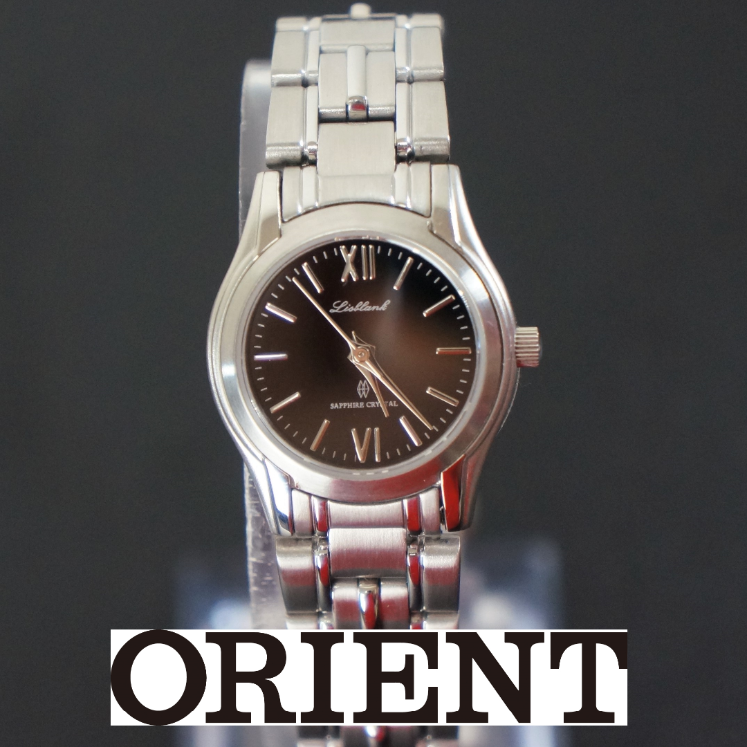 ORIENT(オリエント)の【稼働美品】ORIENT リブラン　黒文字盤　電池交換済 レディースのファッション小物(腕時計)の商品写真