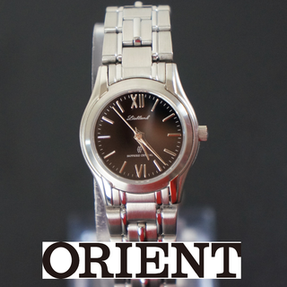 オリエント(ORIENT)の【稼働美品】ORIENT リブラン　黒文字盤　電池交換済(腕時計)