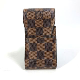 ルイヴィトン(LOUIS VUITTON)のルイヴィトン LOUIS VUITTON エテュイ シガレット N63024  ダミエ タバコケース 喫煙具 ポーチ シガレットケース ダミエキャンバス エベヌ ブラウン(タバコグッズ)