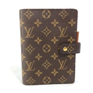 ルイヴィトン(LOUIS VUITTON)のルイヴィトン LOUIS VUITTON アジェンダMM R20004 モノグラム 6穴式 システム手帳 手帳カバー モノグラムキャンバス ブラウン(手帳)