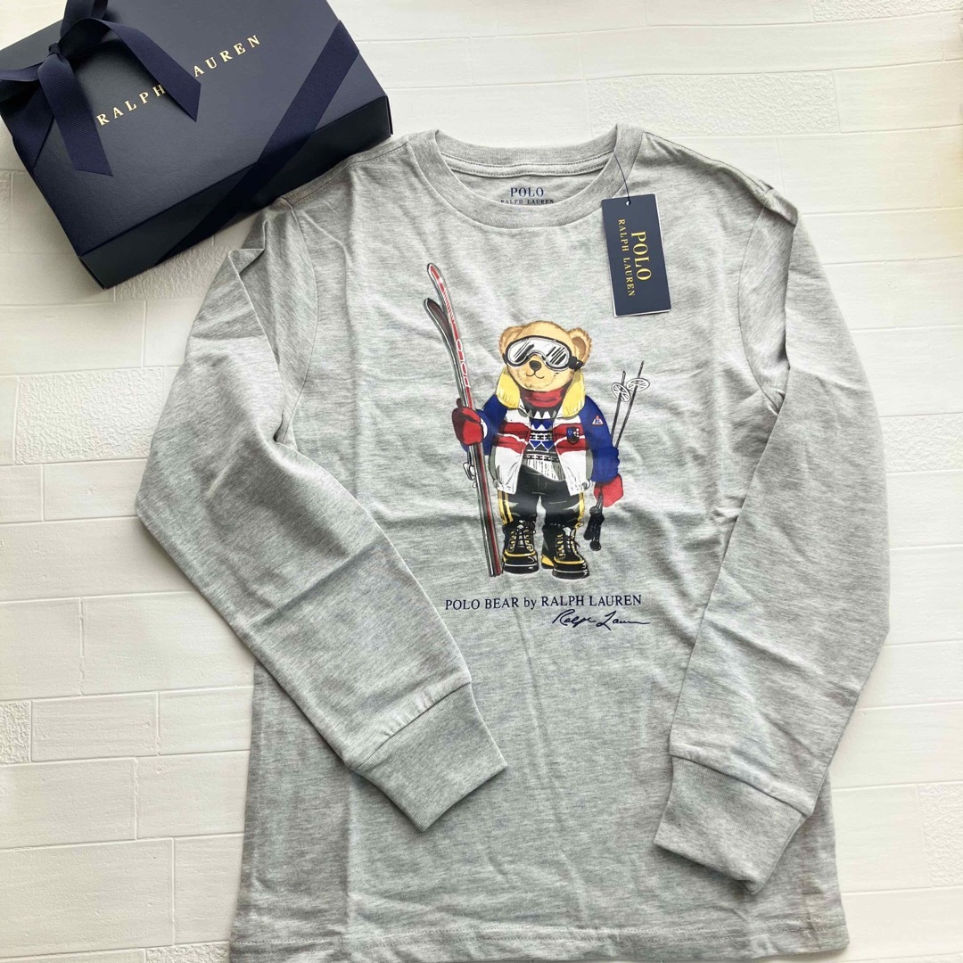 ポロベア　polo bear グレー　灰色　ロンT シャツ　メンズ　レディース